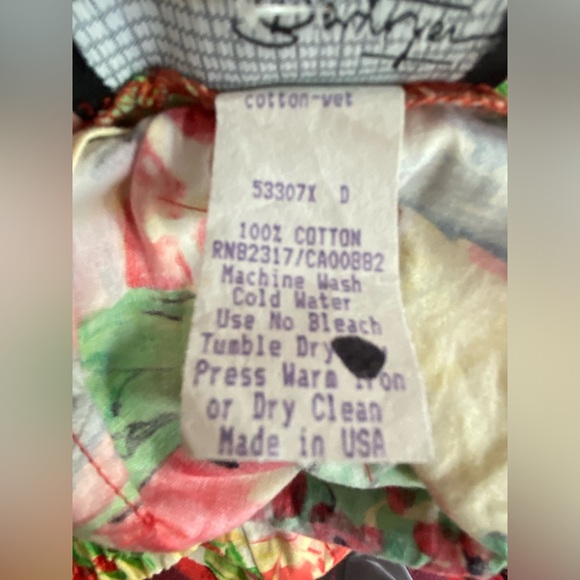 Bonnie Boynton Tropical Print Cotton Wrap Skirt Size L USA NWOT Vintage SKU0291 - Picture 7 of 7